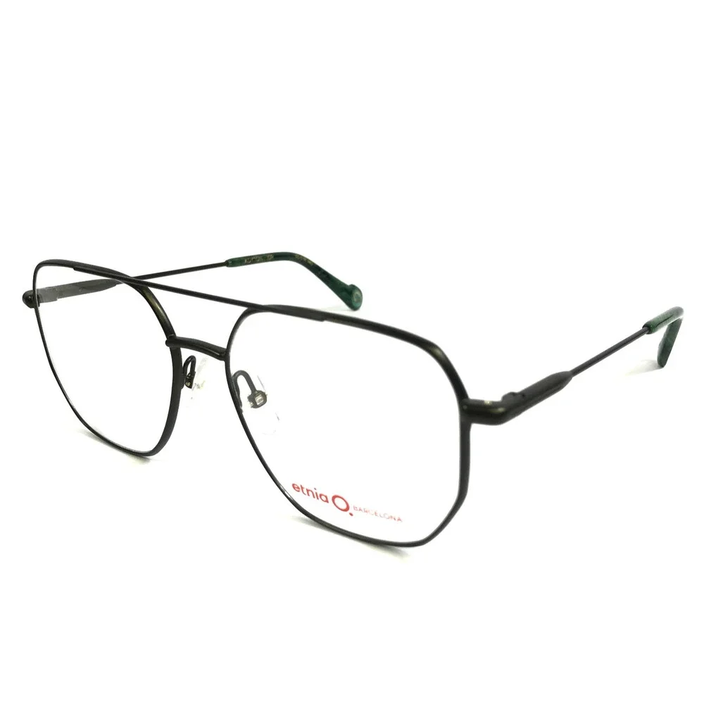 Etnia Barcelona Eyeglasses Frames ADYTON GR Green Aviator Wire Rim 55-16-140